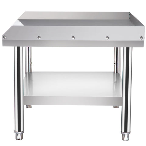 Stainless Steel Equipment Grill Stand, 122 x 76 x 61cm Stainless Table, Grill Stand Table with Adjustable Storage Undershelf, Equipment Stand Grill Table for Hotel, Home, Restaurant Kitchen