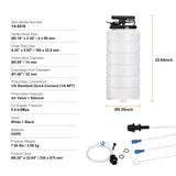 Fluid Extractor, 15 Liters Capacity, Pneumatic/Manual Oil Changer Vacuum Fluid Extractor with Dipstick and Liquid Suction Hose, Oil Extractor Change Pump for Automotive Fluids Vacuum Evacuation