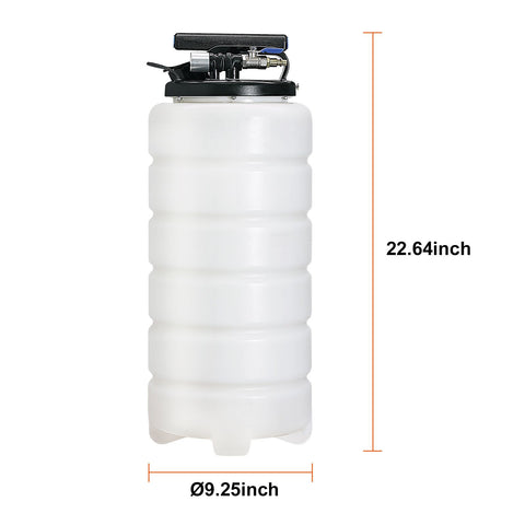 Fluid Extractor, 15 Liters Capacity, Pneumatic/Manual Oil Changer Vacuum Fluid Extractor with Dipstick and Liquid Suction Hose, Oil Extractor Change Pump for Automotive Fluids Vacuum Evacuation