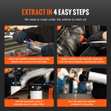 Fluid Extractor, 6.5 Liters Capacity, Pneumatic/Manual Oil Changer Vacuum Fluid Extractor with Dipstick and Liquid Suction Hose, Oil Extractor Change Pump for Automotive Fluids Vacuum Evacuation