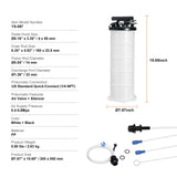 Fluid Extractor, 6.5 Liters Capacity, Pneumatic/Manual Oil Changer Vacuum Fluid Extractor with Dipstick and Liquid Suction Hose, Oil Extractor Change Pump for Automotive Fluids Vacuum Evacuation