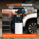 Fluid Extractor, 6.5 Liters Capacity, Manual Hand-Operated Oil Changer Vacuum Fluid Extractor with Dipstick and Suction Hose, Oil Extractor Change Pump for Automotive Fluids Vacuum Evacuation