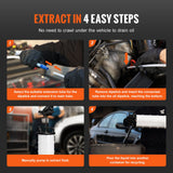 Fluid Extractor, 6.5 Liters Capacity, Manual Hand-Operated Oil Changer Vacuum Fluid Extractor with Dipstick and Suction Hose, Oil Extractor Change Pump for Automotive Fluids Vacuum Evacuation