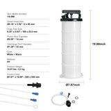 Fluid Extractor, 6.5 Liters Capacity, Manual Hand-Operated Oil Changer Vacuum Fluid Extractor with Dipstick and Suction Hose, Oil Extractor Change Pump for Automotive Fluids Vacuum Evacuation