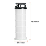 Fluid Extractor, 6.5 Liters Capacity, Manual Hand-Operated Oil Changer Vacuum Fluid Extractor with Dipstick and Suction Hose, Oil Extractor Change Pump for Automotive Fluids Vacuum Evacuation