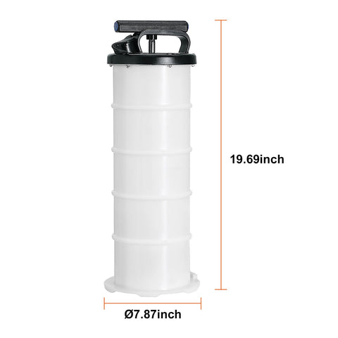 Fluid Extractor, 6.5 Liters Capacity, Manual Hand-Operated Oil Changer Vacuum Fluid Extractor with Dipstick and Suction Hose, Oil Extractor Change Pump for Automotive Fluids Vacuum Evacuation