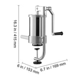 Sausage Stuffer 2.5LBS/1.5L Capacity Homemade Sausage Maker Stainless Steel