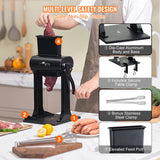 Commercial Meat Tenderizer, Heavy Duty Stainless Steel Meat Tenderizer Machine, Quick and Easy Manual Operation Kitchen Tool, 148mm Feed Port for Beef, Turkey, Chicken, Pork, Steak, and Fish