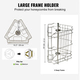 Manual Honey Extractor, 3 Frames Honey Spinner Extractor, Stainless Steel Beekeeping Extraction, Honeycomb Drum Spinner with Lid, Apiary Centrifuge Equipment with Height Adjustable Stand