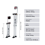 Drywall Stilts, 24''-40'' Adjustable Aluminum Tool Stilts with Protective Knee Pads, Durable and Non-Slip Work Stilts for Sheetrock Painting, Walking, Taping, Silver