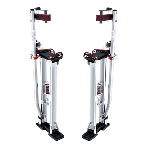 Drywall Stilts, 24''-40'' Adjustable Aluminum Tool Stilts with Protective Knee Pads, Durable and Non-Slip Work Stilts for Sheetrock Painting, Walking, Taping, Silver