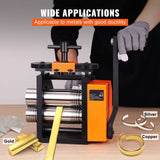 Rolling Mill, 2.95"/75 mm Jewelry Rolling Mill Machine, 1: 2 Gear Ratio, 3-in-1 Multi-function Rolling Mill, 0.03-6.5mm Press Thickness for Metal Jewelry Making Sheet Square Wire Semicircle