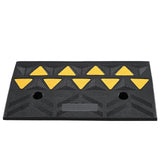 Rubber Curb Ramp 10.8 cm Rise Height Sidewalk Curb Ramp, 30 cm Width 50 cm Length Driveway Ramp for Curb, 15T Heavy Duty Rubber Ramp for Forklifts, Trucks, Buses, Cars, Wheelchairs, Bikes