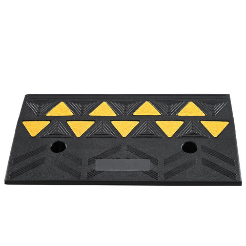 Rubber Curb Ramp 10.8 cm Rise Height Sidewalk Curb Ramp, 30 cm Width 50 cm Length Driveway Ramp for Curb, 15T Heavy Duty Rubber Ramp for Forklifts, Trucks, Buses, Cars, Wheelchairs, Bikes