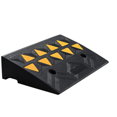 Rubber Curb Ramp 10.8 cm Rise Height Sidewalk Curb Ramp, 30 cm Width 50 cm Length Driveway Ramp for Curb, 15T Heavy Duty Rubber Ramp for Forklifts, Trucks, Buses, Cars, Wheelchairs, Bikes