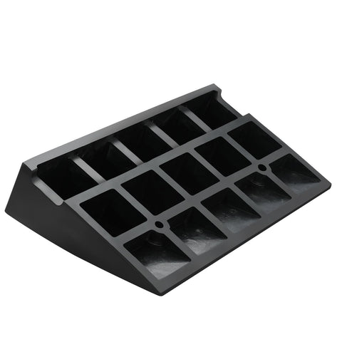 Rubber Curb Ramp 10.8 cm Rise Height Sidewalk Curb Ramp, 30 cm Width 50 cm Length Driveway Ramp for Curb, 15T Heavy Duty Rubber Ramp for Forklifts, Trucks, Buses, Cars, Wheelchairs, Bikes