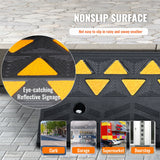 Rubber Curb Ramp 10.8 cm Rise Height Sidewalk Curb Ramp, 30 cm Width 50 cm Length Driveway Ramp for Curb, 15T Heavy Duty Rubber Ramp for Forklifts, Trucks, Buses, Cars, Wheelchairs, Bikes