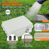 Outdoor Electrical Junction Box, 300 x 200 x 180 mm, ABS Plastic Electrical Enclosure Box with Hinged Cover Stainless Steel Latch, IP67 Dustproof Waterproof for Outdoor Electrical Projects