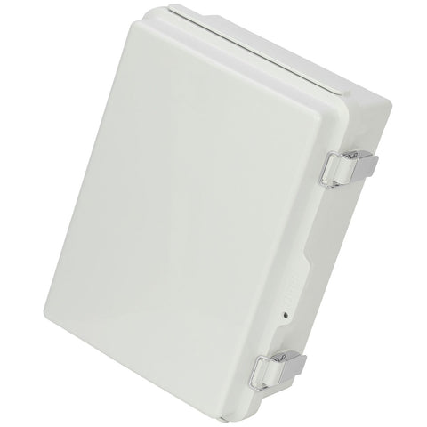 Outdoor Electrical Junction Box, 300 x 200 x 180 mm, ABS Plastic Electrical Enclosure Box with Hinged Cover Stainless Steel Latch, IP67 Dustproof Waterproof for Outdoor Electrical Projects