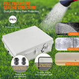 Outdoor Electrical Junction Box, 350 x 250 x 150 mm, ABS Plastic Electrical Enclosure Box with Hinged Cover Stainless Steel Latch, IP67 Dustproof Waterproof for Outdoor Electrical Projects