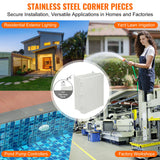 Outdoor Electrical Junction Box, 350 x 250 x 150 mm, ABS Plastic Electrical Enclosure Box with Hinged Cover Stainless Steel Latch, IP67 Dustproof Waterproof for Outdoor Electrical Projects
