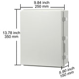Outdoor Electrical Junction Box, 350 x 250 x 150 mm, ABS Plastic Electrical Enclosure Box with Hinged Cover Stainless Steel Latch, IP67 Dustproof Waterproof for Outdoor Electrical Projects