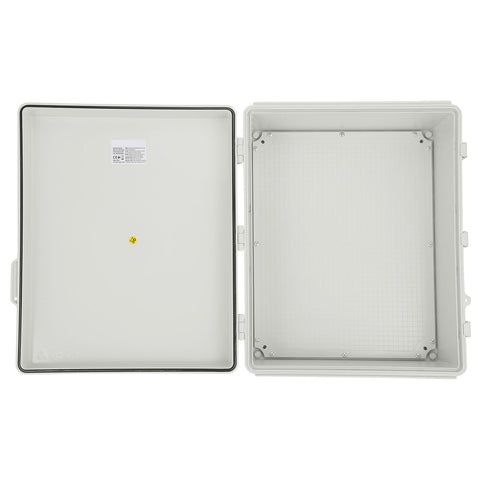 Outdoor Electrical Junction Box, 350 x 250 x 150 mm, ABS Plastic Electrical Enclosure Box with Hinged Cover Stainless Steel Latch, IP67 Dustproof Waterproof for Outdoor Electrical Projects