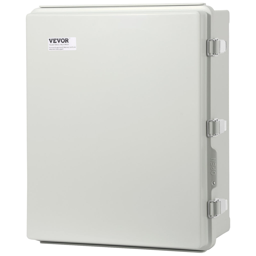 Outdoor Electrical Junction Box, 530 x 430 x 200 mm, ABS Plastic Electrical Enclosure Box with Hinged Cover Stainless Steel Latch, IP67 Dustproof Waterproof for Outdoor Electrical Projects, 21 x 17 x 8 inch