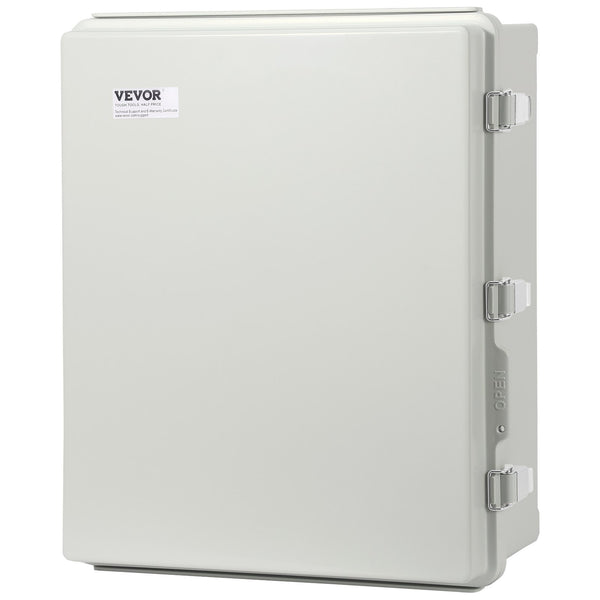 Outdoor Electrical Junction Box, 530 x 430 x 200 mm, ABS Plastic Electrical Enclosure Box with Hinged Cover Stainless Steel Latch, IP67 Dustproof Waterproof for Outdoor Electrical Projects, 21 x 17 x 8 inch