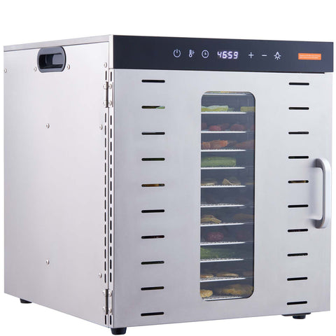 10 Trays Food Dehydrator Machine Stainless Steel 1000W Jerky Fruit Drying