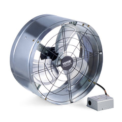 VEVOR 380 mm Gable Mount Fan 1300 CFM Attic Vent Fan with Adjustable Thermostat