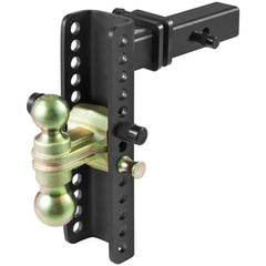 VEVOR Adjustable Trailer Hitch, 25.4 cm Drop & 21.59 cm Rise Hitch Ball Mount with 5.08 cm Receiver, Solid Tube, 6350 kgs GTW, 5.08 cm & 5.08-0.79 cm 45# Steel Tow Balls with Key Lock for Truck Towing