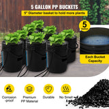 DWC Hydroponics Grow System Deep Water Culture 8 Buckets with Air Pump