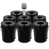 DWC Hydroponics Grow System Deep Water Culture 8 Buckets with Air Pump