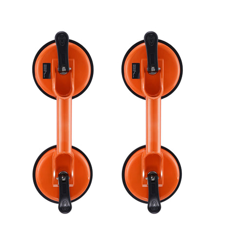 Glass Suction Cup, 119 mm 2 Pack 150 kg Load Capacity, Vacuum Suction Cup with Aluminum Handle, Heavy Duty Industrial Suction Cup Lifter Tool for Glass, Granite, Tile, Metal, Wood Panel Lifting