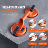 Glass Suction Cup, 119 mm 2 Pack 150 kg Load Capacity, Vacuum Suction Cup with Aluminum Handle, Heavy Duty Industrial Suction Cup Lifter Tool for Glass, Granite, Tile, Metal, Wood Panel Lifting