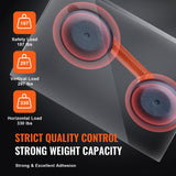 Glass Suction Cup, 119 mm 2 Pack 150 kg Load Capacity, Vacuum Suction Cup with Aluminum Handle, Heavy Duty Industrial Suction Cup Lifter Tool for Glass, Granite, Tile, Metal, Wood Panel Lifting