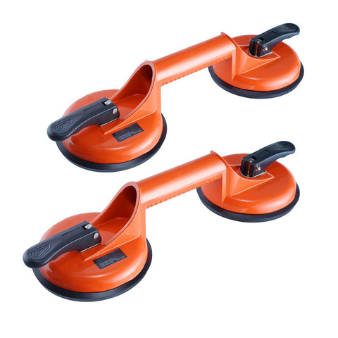 Glass Suction Cup, 119 mm 2 Pack 150 kg Load Capacity, Vacuum Suction Cup with Aluminum Handle, Heavy Duty Industrial Suction Cup Lifter Tool for Glass, Granite, Tile, Metal, Wood Panel Lifting