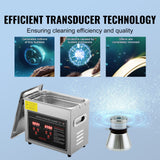 Ultrasonic Cleaner with Digital Timer & Heater, Professional Ultra Sonic Jewelry Cleaner, Stainless Steel Heated Cleaning Machine for Glasses Watch Rings Small Parts Circuit Board (3L)