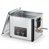 15L Ultrasonic Cleaner, Professional Ultrasonic Cleaner Machine with Cleaning Basket & Digital Display, 240W Stainless Steel 40kHz Industrial Cleaning Machine for Parts, Carburetors, Instruments
