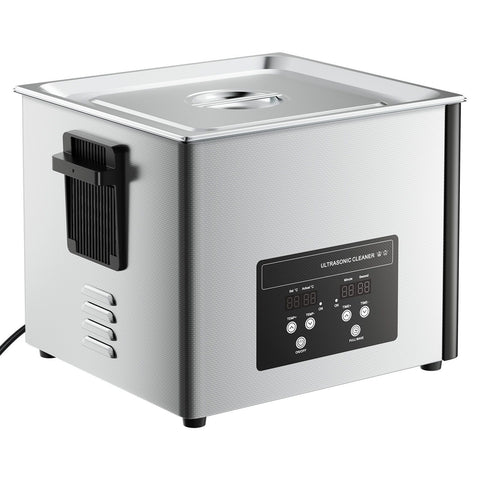 15L Ultrasonic Cleaner, Professional Ultrasonic Cleaner Machine with Cleaning Basket & Digital Display, 240W Stainless Steel 40kHz Industrial Cleaning Machine for Parts, Carburetors, Instruments