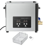 10L Ultrasonic Cleaner, Professional Ultrasonic Cleaner Machine with Cleaning Basket & Digital Display, 180W Stainless Steel 40kHz Cleaning Machine for Watches, Razors, Jewelry, Coins, and More