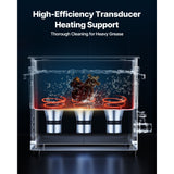 10L Ultrasonic Cleaner, Professional Ultrasonic Cleaner Machine with Cleaning Basket & Digital Display, 180W Stainless Steel 40kHz Cleaning Machine for Watches, Razors, Jewelry, Coins, and More