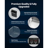 10L Ultrasonic Cleaner, Professional Ultrasonic Cleaner Machine with Cleaning Basket & Digital Display, 180W Stainless Steel 40kHz Cleaning Machine for Watches, Razors, Jewelry, Coins, and More