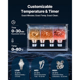 30L Ultrasonic Cleaner, Professional Ultrasonic Cleaner Machine with Cleaning Basket & Digital Display, 480W Stainless Steel 40kHz Industrial Cleaning Machine for Parts, Carburetors, Instruments