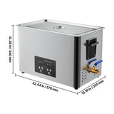 30L Ultrasonic Cleaner, Professional Ultrasonic Cleaner Machine with Cleaning Basket & Digital Display, 480W Stainless Steel 40kHz Industrial Cleaning Machine for Parts, Carburetors, Instruments
