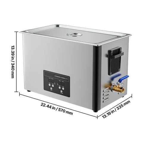 30L Ultrasonic Cleaner, Professional Ultrasonic Cleaner Machine with Cleaning Basket & Digital Display, 480W Stainless Steel 40kHz Industrial Cleaning Machine for Parts, Carburetors, Instruments