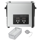 6L Ultrasonic Cleaner, Professional Ultrasonic Cleaner Machine with Cleaning Basket & Digital Display, 120W Stainless Steel 40kHz Cleaning Machine for Watches, Razors, Jewelry, Coins and More