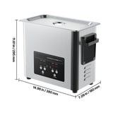 6L Ultrasonic Cleaner, Professional Ultrasonic Cleaner Machine with Cleaning Basket & Digital Display, 120W Stainless Steel 40kHz Cleaning Machine for Watches, Razors, Jewelry, Coins and More