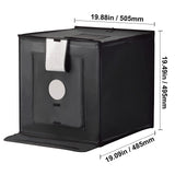 Photo Studio Light Box 3000-5600K Adjustable 3 Color Temperatures, 50.5 x 48.5 x 49.5 cm